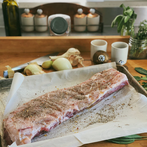 Pastured Pork: Belly On-Meaty Spareribs